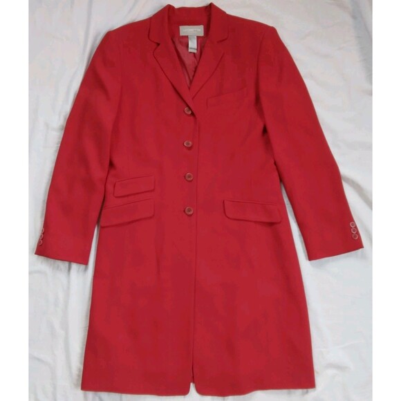 2 Piece Liz Claiborne Collection Red Sleeveless Shift Dress Jacket Holiday 12 - Picture 3 of 13